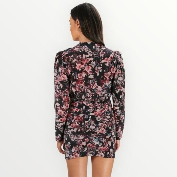 IRO Merca Pleated Floral-Print Silk-Georgette Mini Dress - Picture 4 of 11